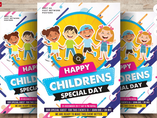Children Day Fair Flyer Template PSD