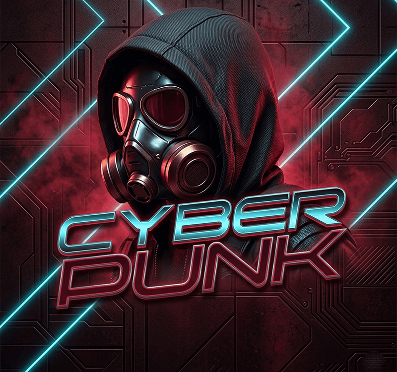 Cyberpunk Neon Glow Paint Party flyer PSD layout