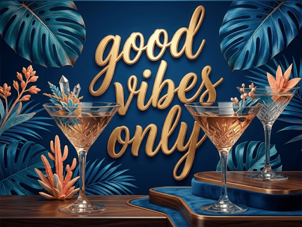 Good Vibes Party Flyer Background Template