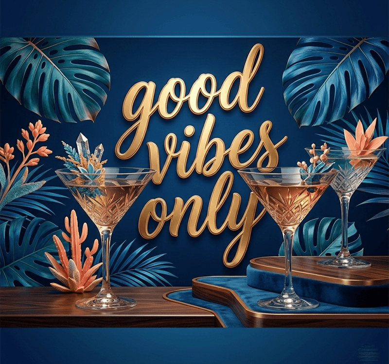 Good Vibes Party Flyer Background Template