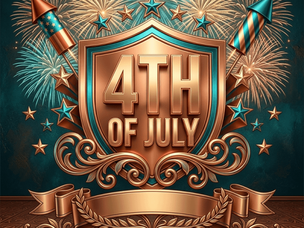 Independence Day Fireworks Display Party Flyer with neon sparkler effects