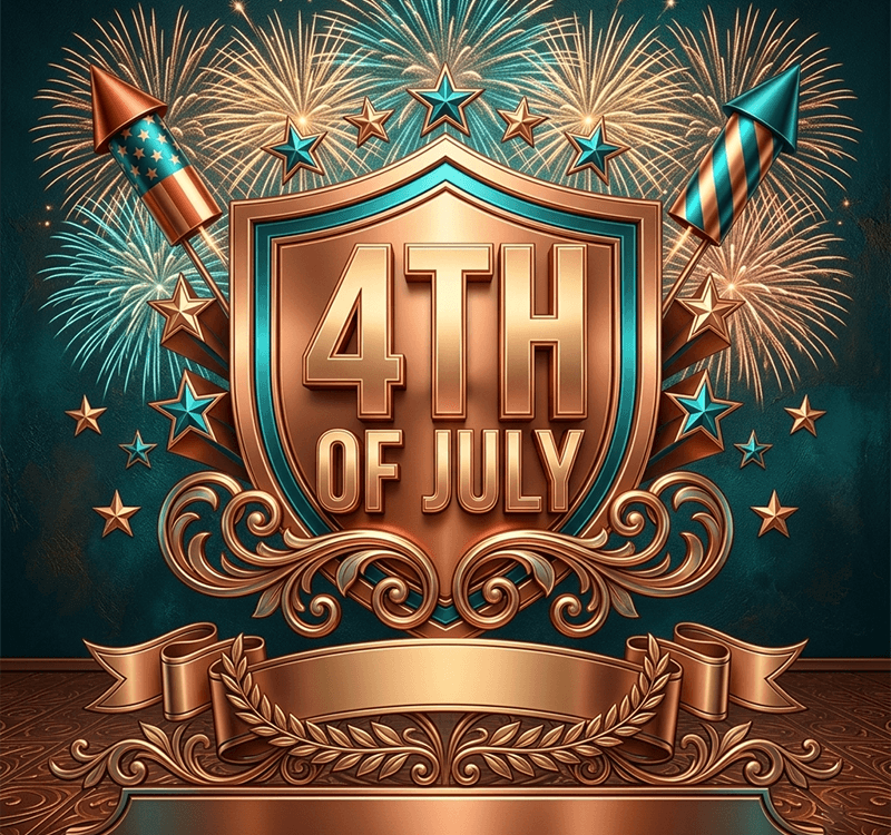 Independence Day Fireworks Display Party Flyer with neon sparkler effects