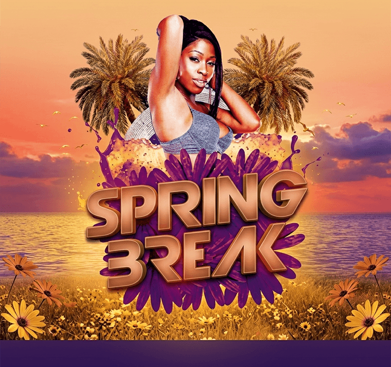 Nightclub Spring Break Bash Flyer PSD Template