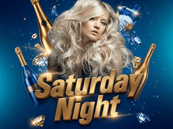 Saturday Night Party Flyer Background Template
