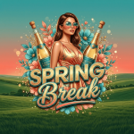 Tropical Spring Break Pool Party Flyer Template