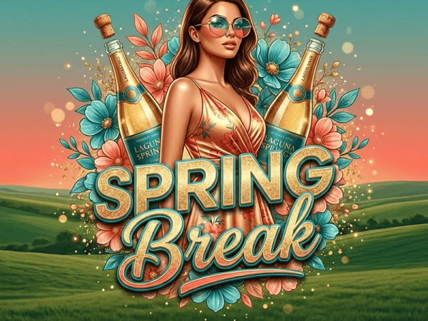 Tropical Spring Break Pool Party Flyer Template