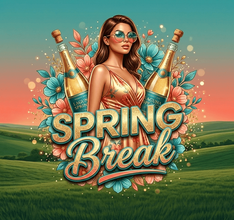 Tropical Spring Break Pool Party Flyer Template