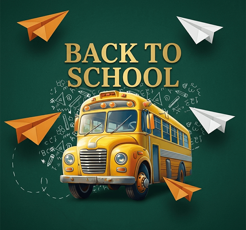 Modern back to school bash club event flyer PSD 5x5