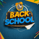 Creative kids back to school party flyer PSD 5x5 format