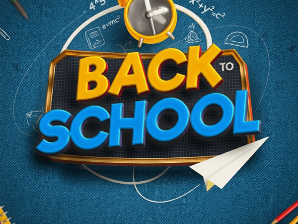 Creative kids back to school party flyer PSD 5x5 format