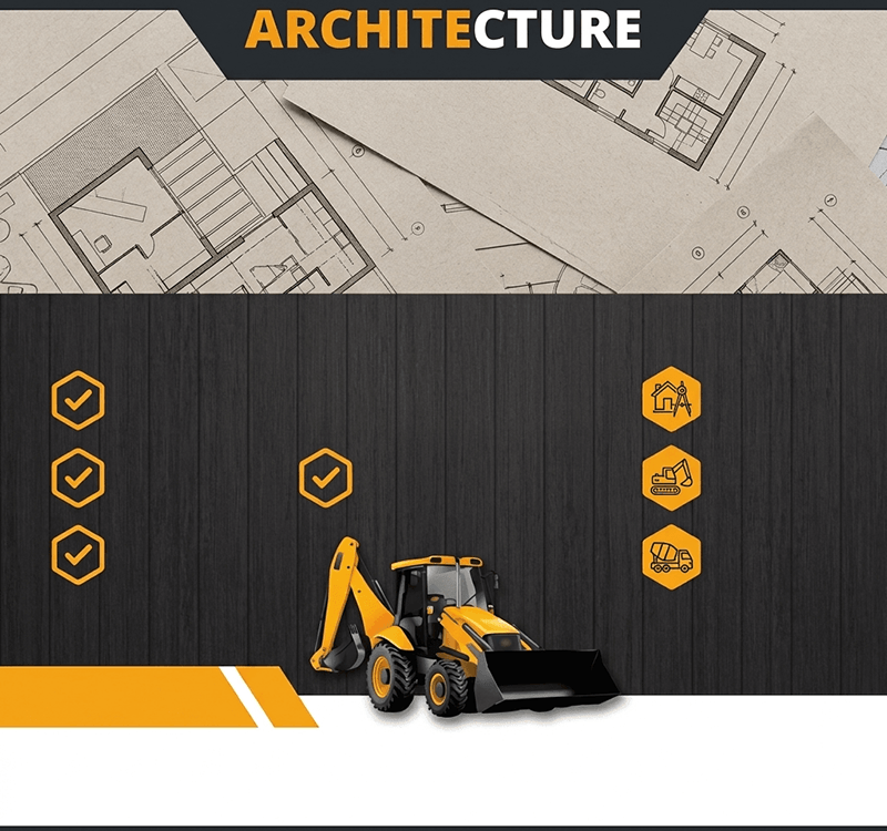 Creative Blueprint Landscape Architecture Flyer PSD