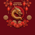 Lunar New Year Festival Flyer PSD Template Preview