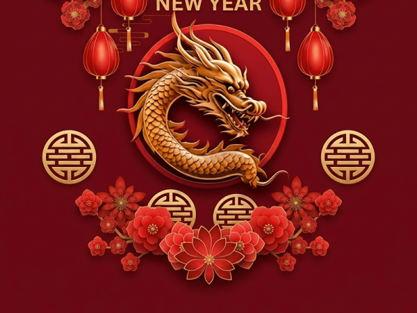 Lunar New Year Festival Flyer PSD Template Preview