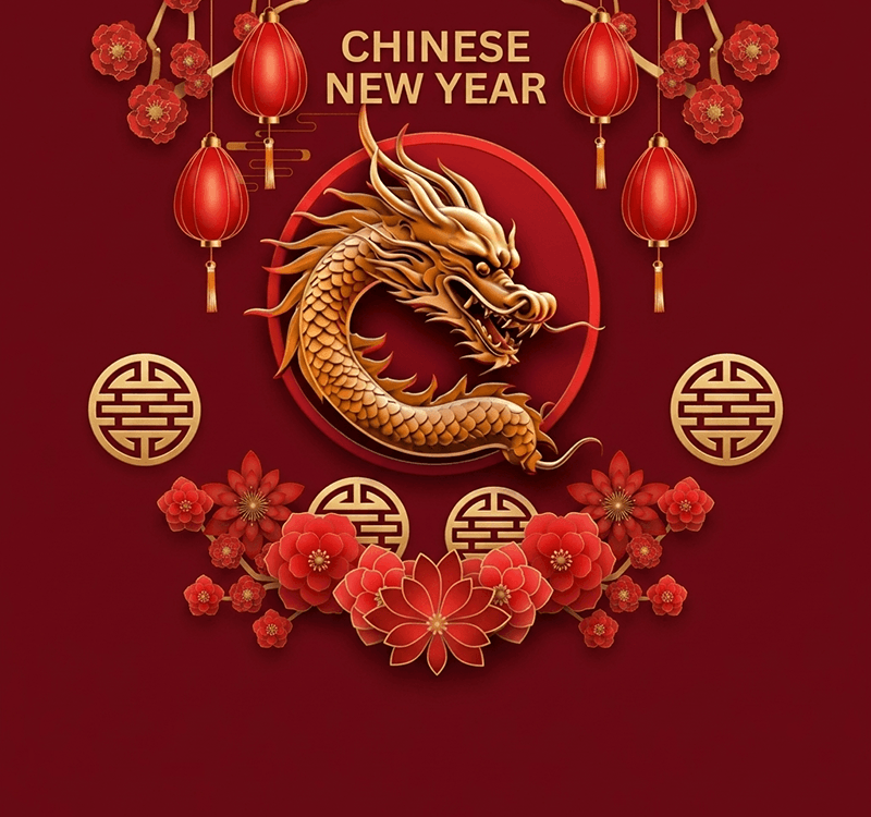 Lunar New Year Festival Flyer PSD Template Preview