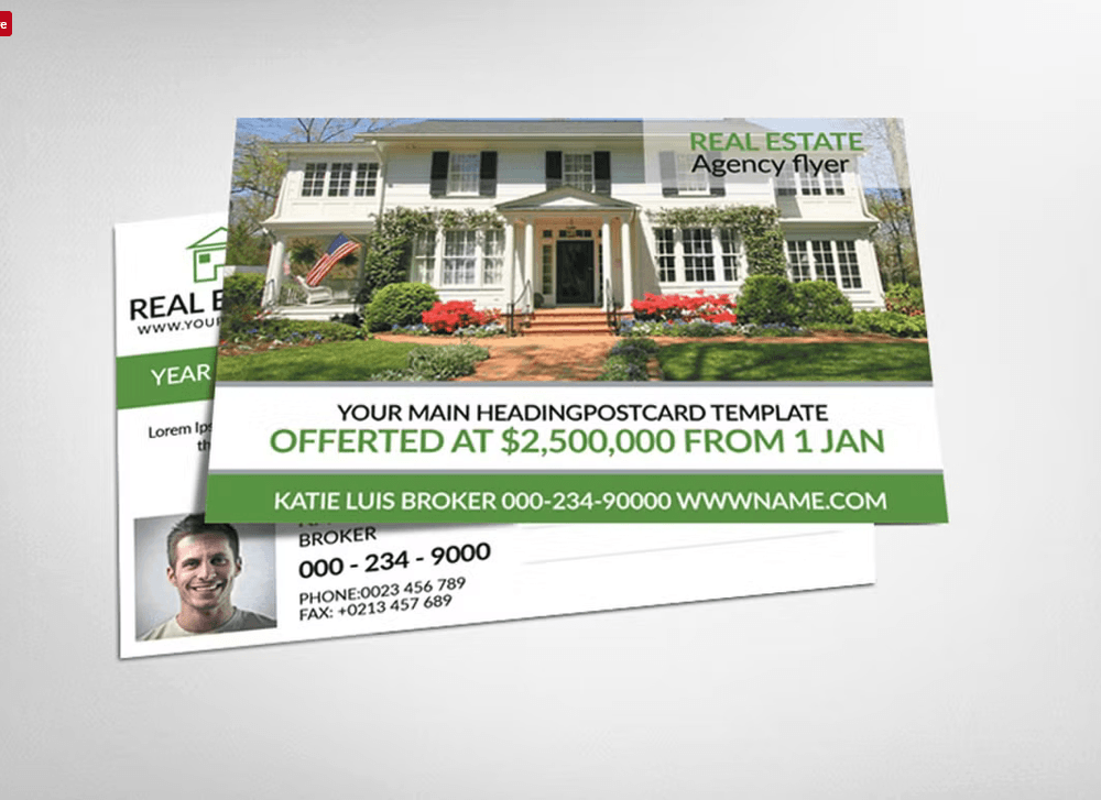 Luxury property open house flyer psd template for mansion listings