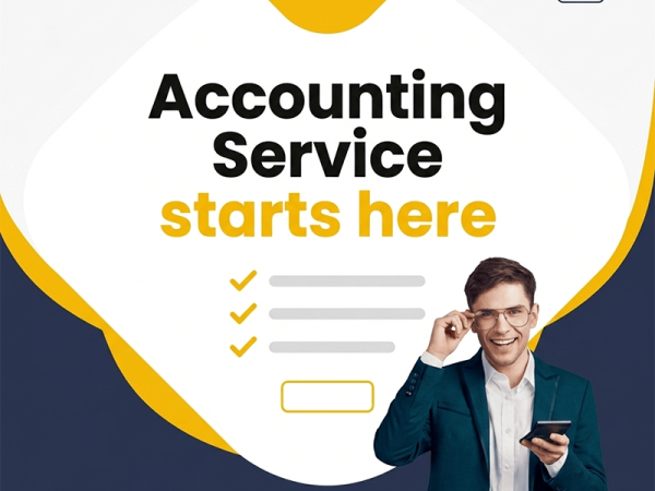 Minimal bookkeeping and financial advisory flyer PSD