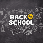 Back to school party flyer PSD template 5x5 size editable in Photoshop