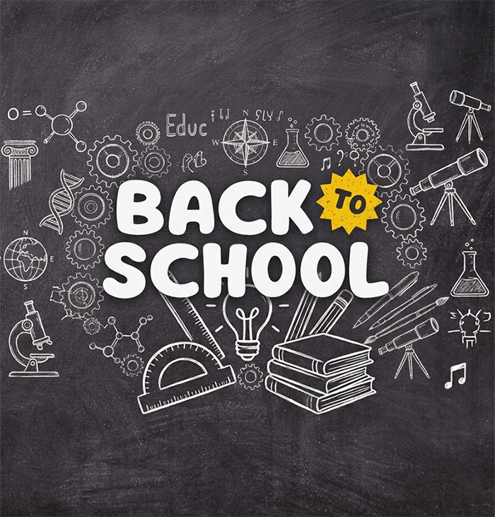 Back to school party flyer PSD template 5x5 size editable in Photoshop
