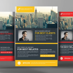 Digital marketing seminar flyer psd template for marketing workshops