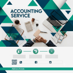 Small business accounting and CPA services flyer PSD