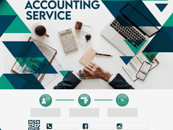 Small business accounting and CPA services flyer PSD