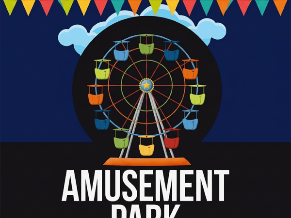 Thrill Park Adventure Flyer PSD Template