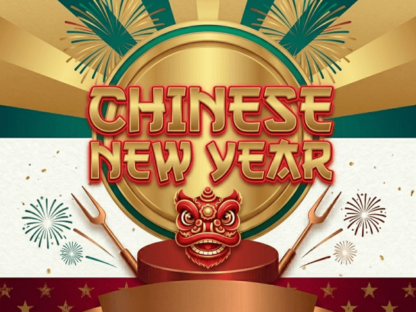 Traditional Chinese New Year Flyer PSD Template Front View