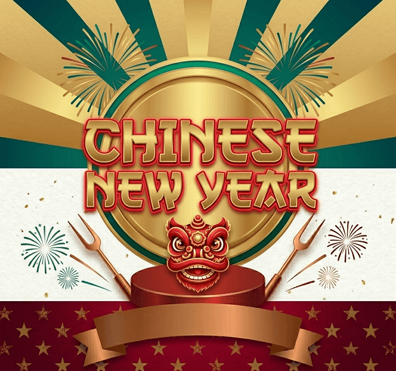 Traditional Chinese New Year Flyer PSD Template Front View