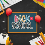 Welcome back to school celebration flyer 5x5 PSD template